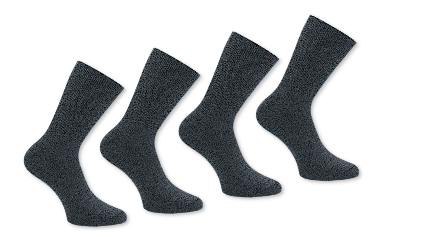 warme Diabetiker-Socken | 4 Paar | Gesundheitssocken ohne Gummi | Wintersocken