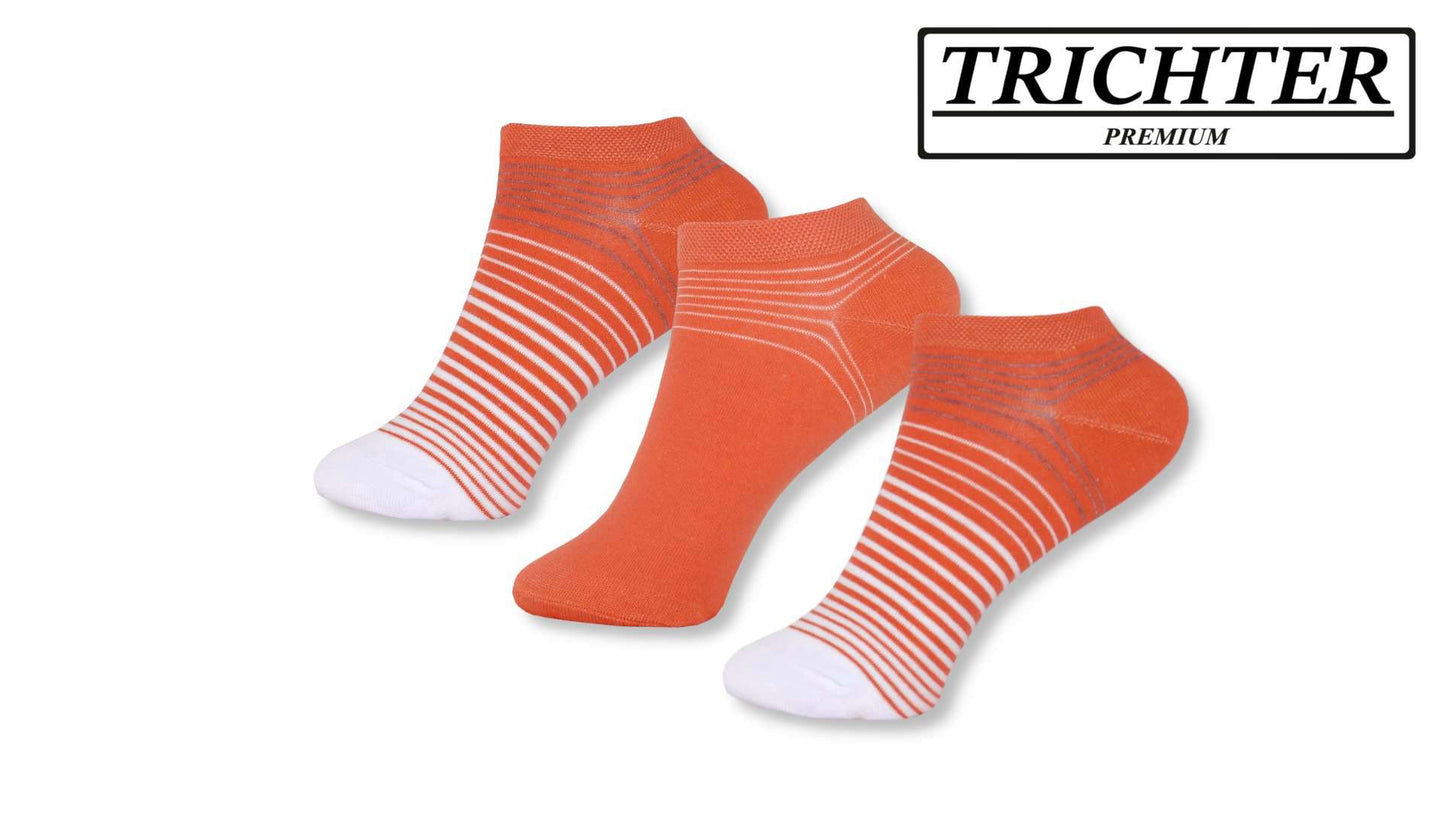 Trichter® 6 Paar Damen Sneaker Socken Set für Sport Freizeit Baumwolle Fun - Damen Sneakersocken Füßlinge - www.Socken-Center24.de