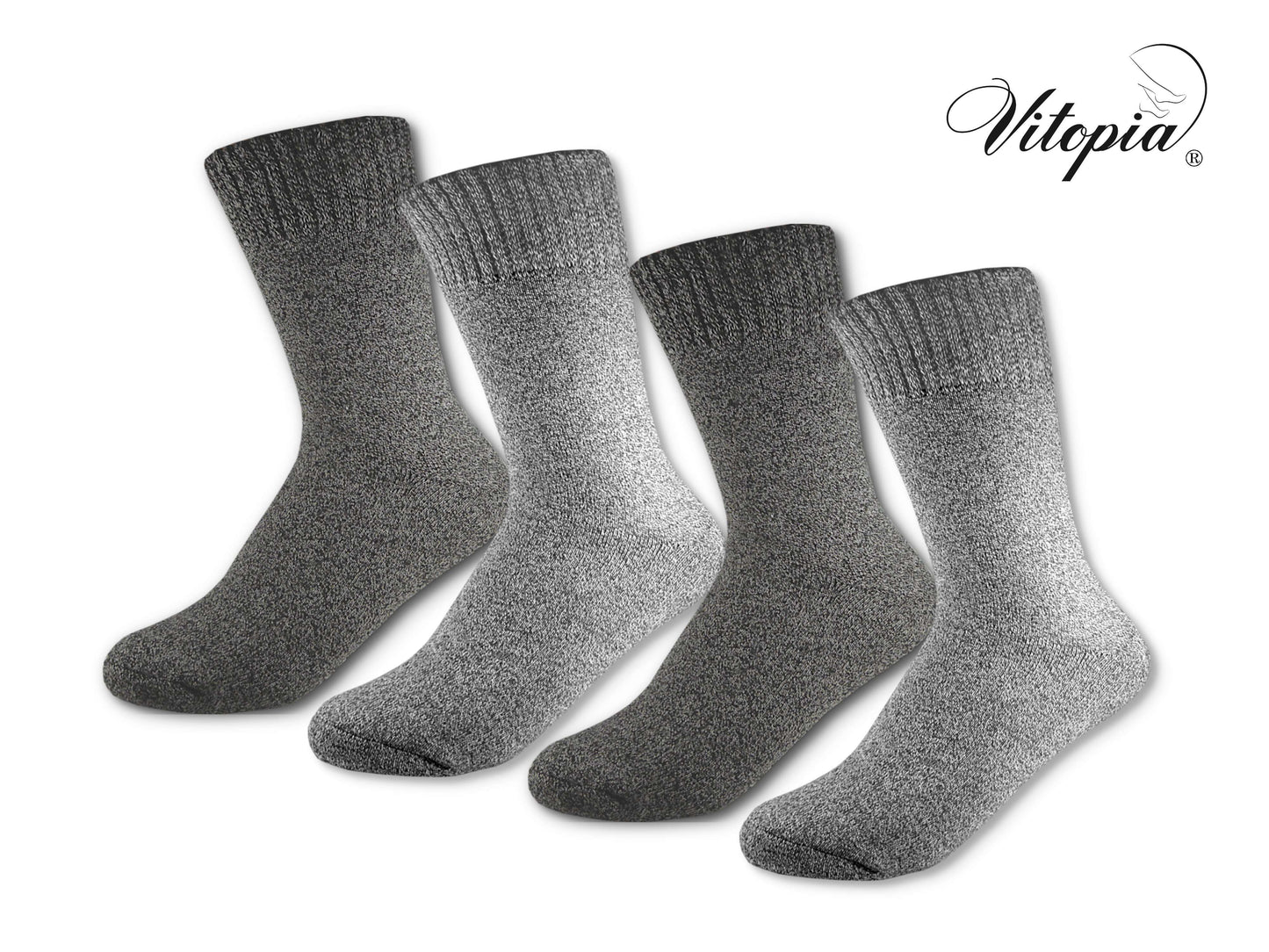 Vitopia®4 Paar Damen Winter Socken extra dick + warm Baumwolle - Damen Thermosocken - www.Socken-Center24.de