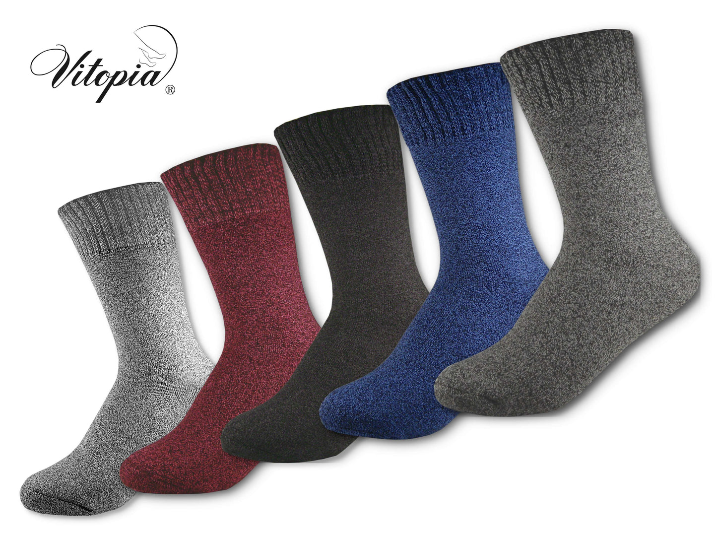 Vitopia®4 Paar Damen Winter Socken extra dick + warm Baumwolle - Damen Thermosocken - www.Socken-Center24.de