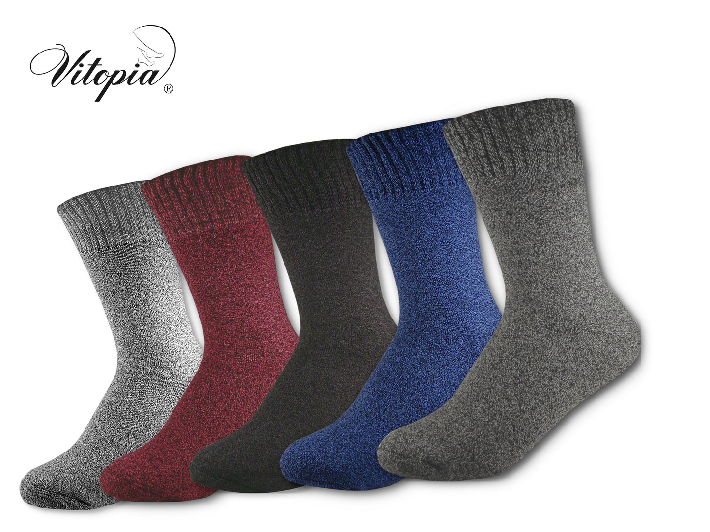 Vitopia®4 Paar Damen Winter Socken extra dick + warm Baumwolle - Damen Thermosocken - www.Socken-Center24.de