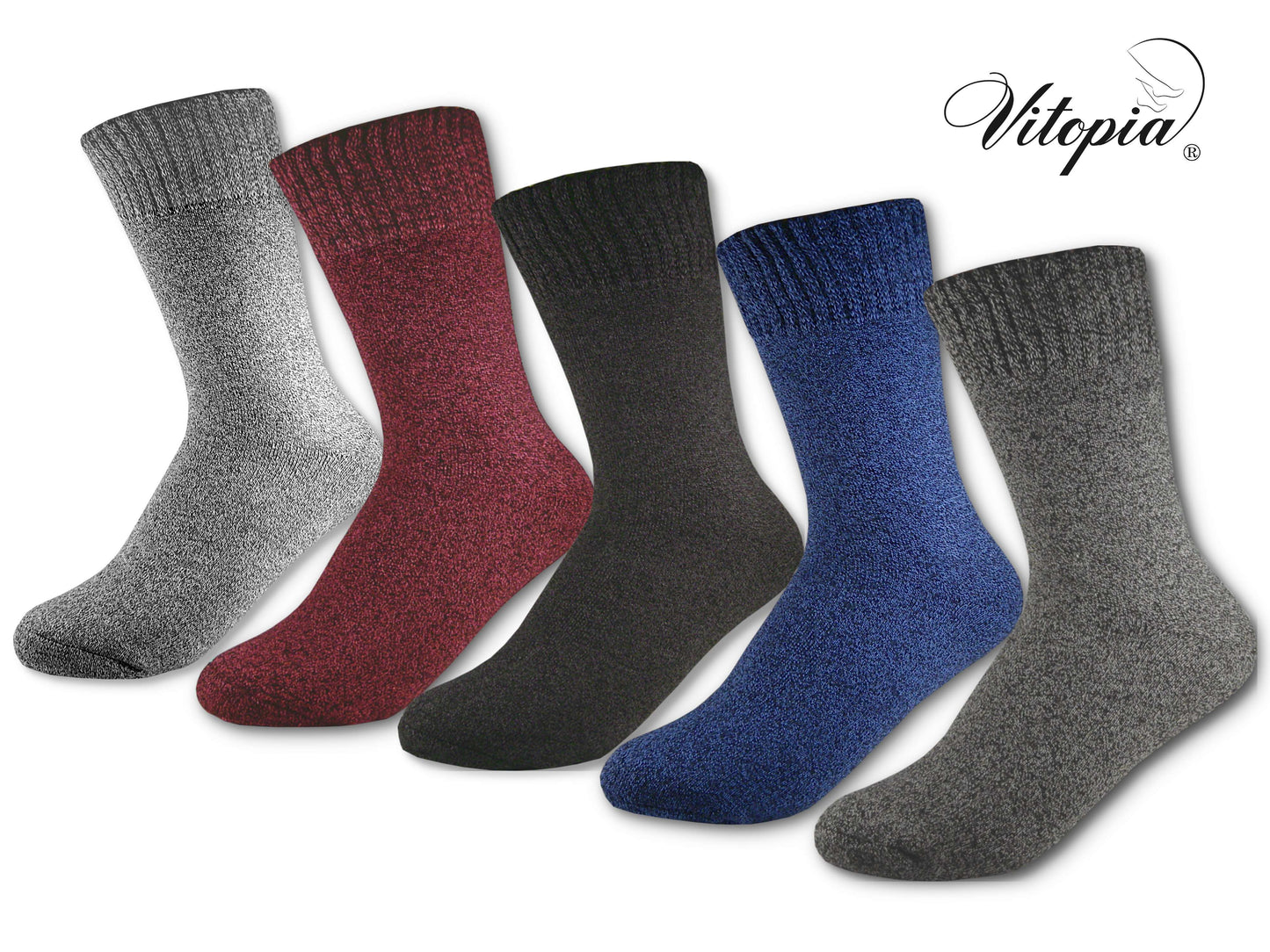 Vitopia®4 Paar Damen Winter Socken extra dick + warm Baumwolle - Damen Thermosocken - www.Socken-Center24.de