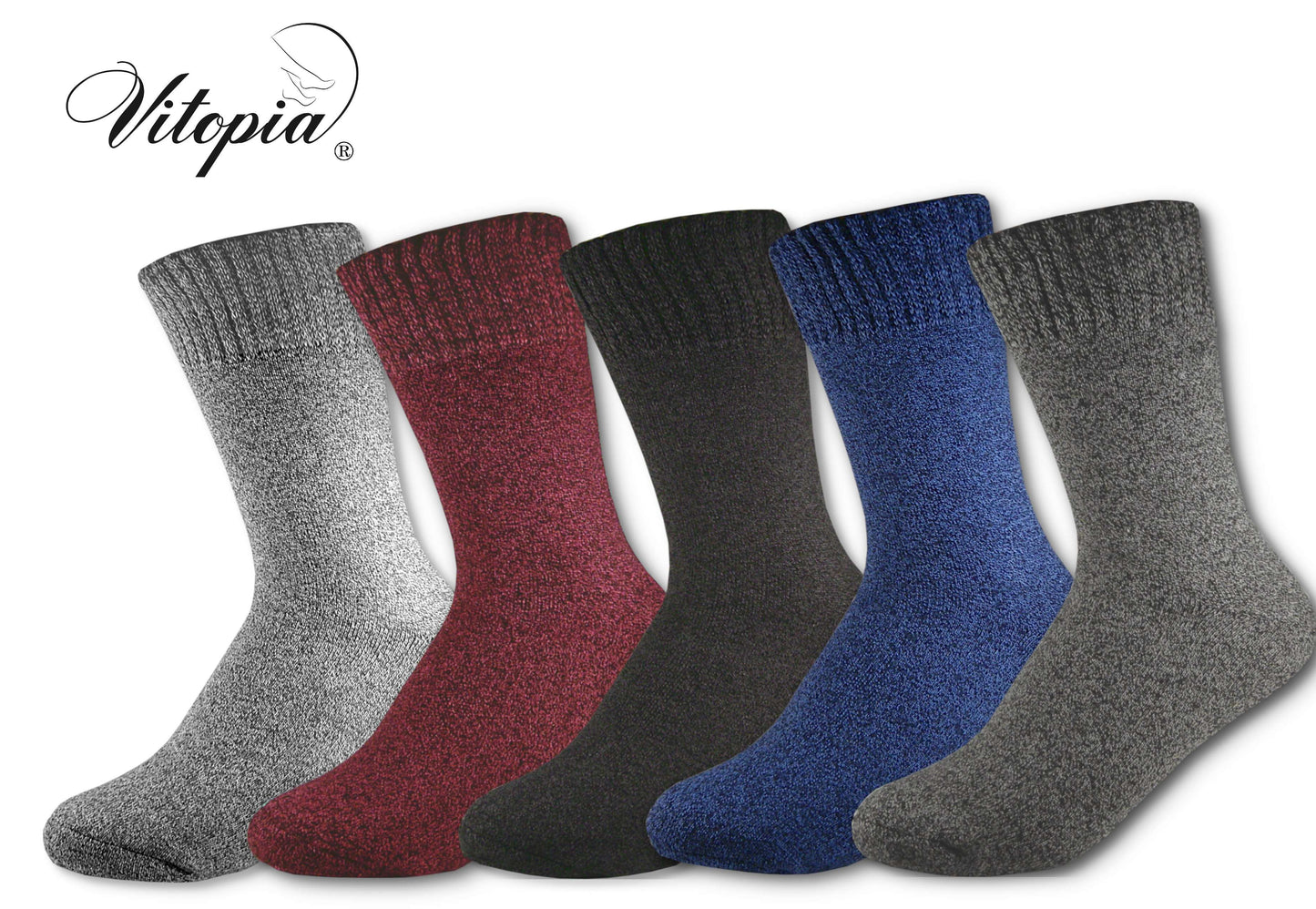 Vitopia®4 Paar Damen Winter Socken extra dick + warm Baumwolle - Damen Thermosocken - www.Socken-Center24.de