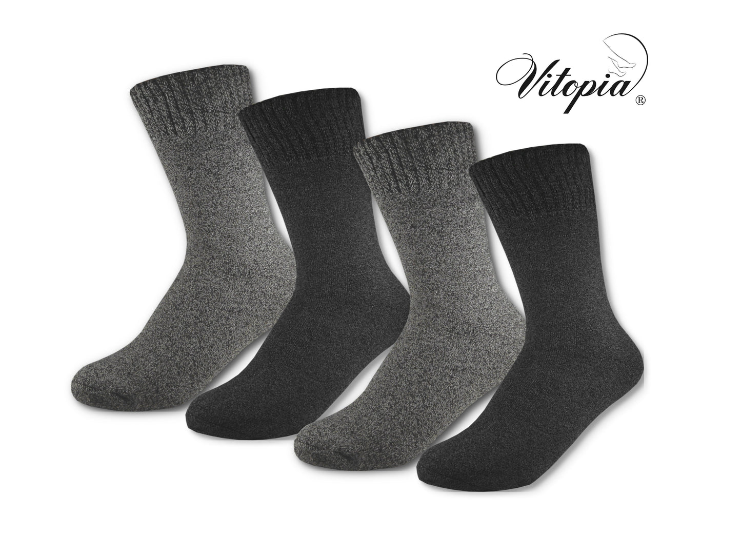 Vitopia®4 Paar Damen Winter Socken extra dick + warm Baumwolle - Damen Thermosocken - www.Socken-Center24.de