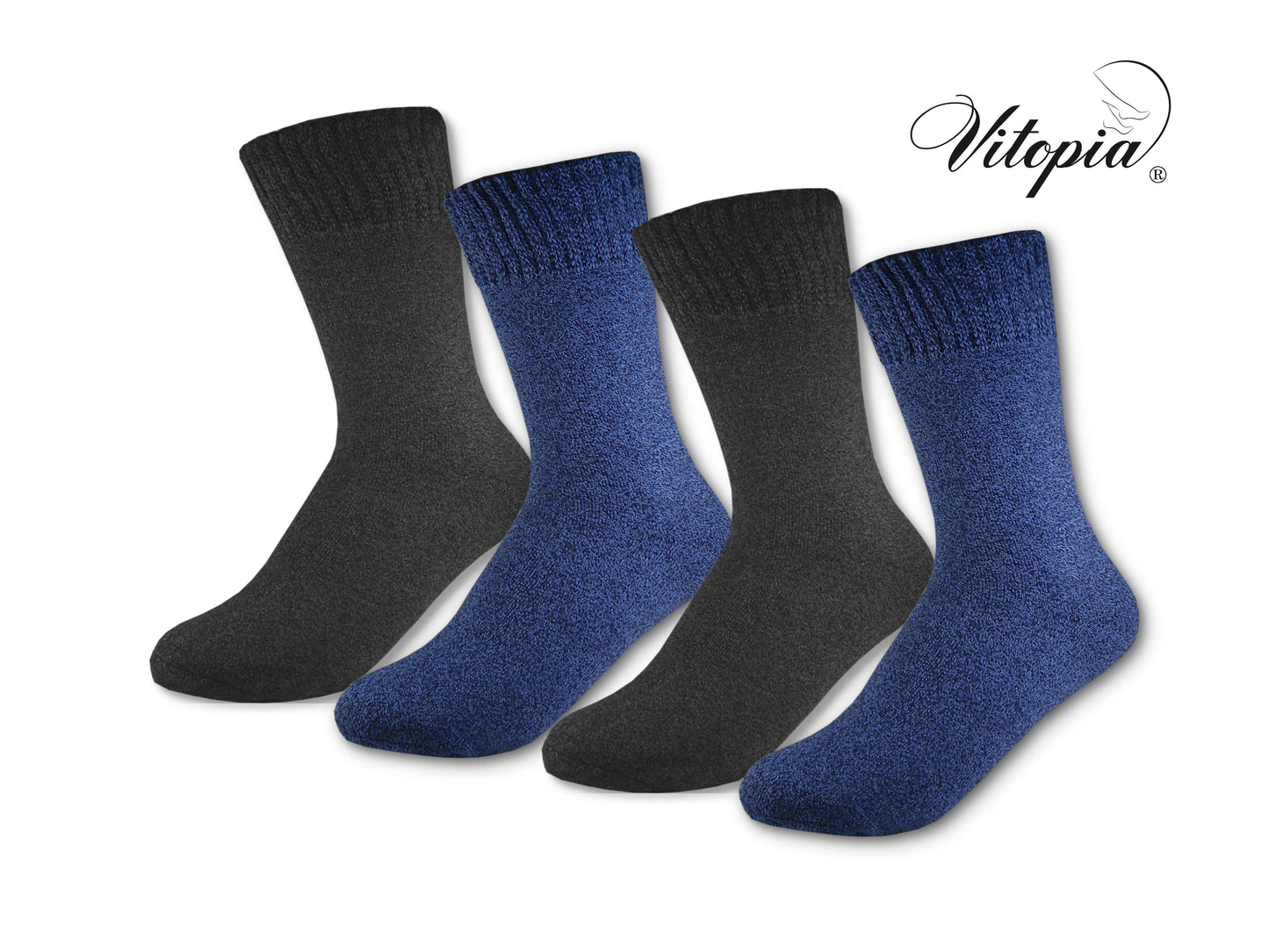 Vitopia®4 Paar Damen Winter Socken extra dick + warm Baumwolle - Damen Thermosocken - www.Socken-Center24.de