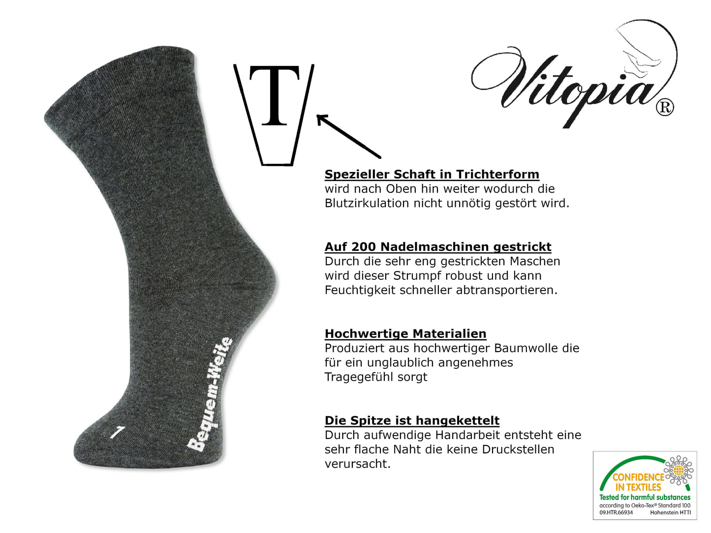 Diabetikersocken Gesundheitssocken ohne Gummi kein einschnüren Herren Damen Strümpfe ohne venenfreundlich Abdrücke extra weit