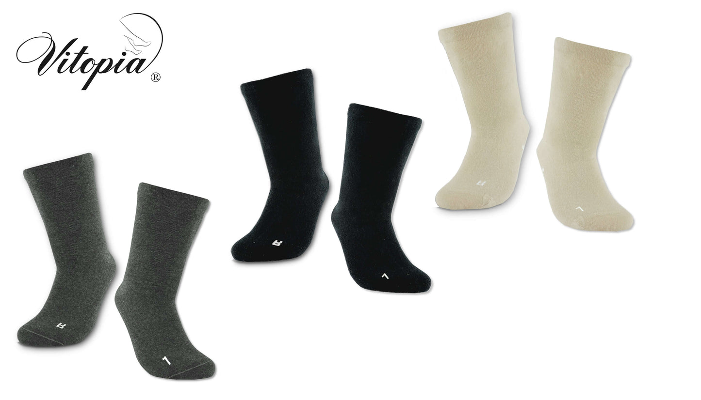Diabetikersocken Gesundheitssocken ohne Gummi kein einschnüren Herren Damen Strümpfe ohne venenfreundlich Abdrücke extra weit