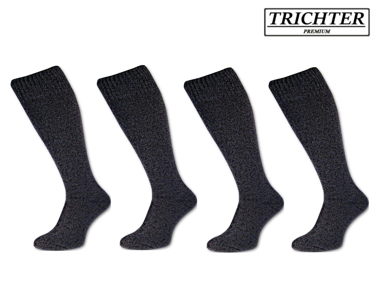 Trichter® 4 Paar Herren Winter Kniestrümpfe extra dick + warm - Herren Thermosocken Kniestrümpfe - www.Socken-Center24.de