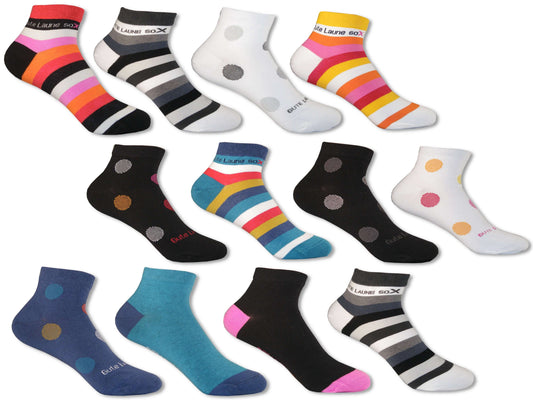 Sneaker-Socken Füßlinge Kurzsocken Damen Set Sport Arbeit Freizeit Funktion Bambus Sommer Leichte  trocken Joggen Büro Motiv