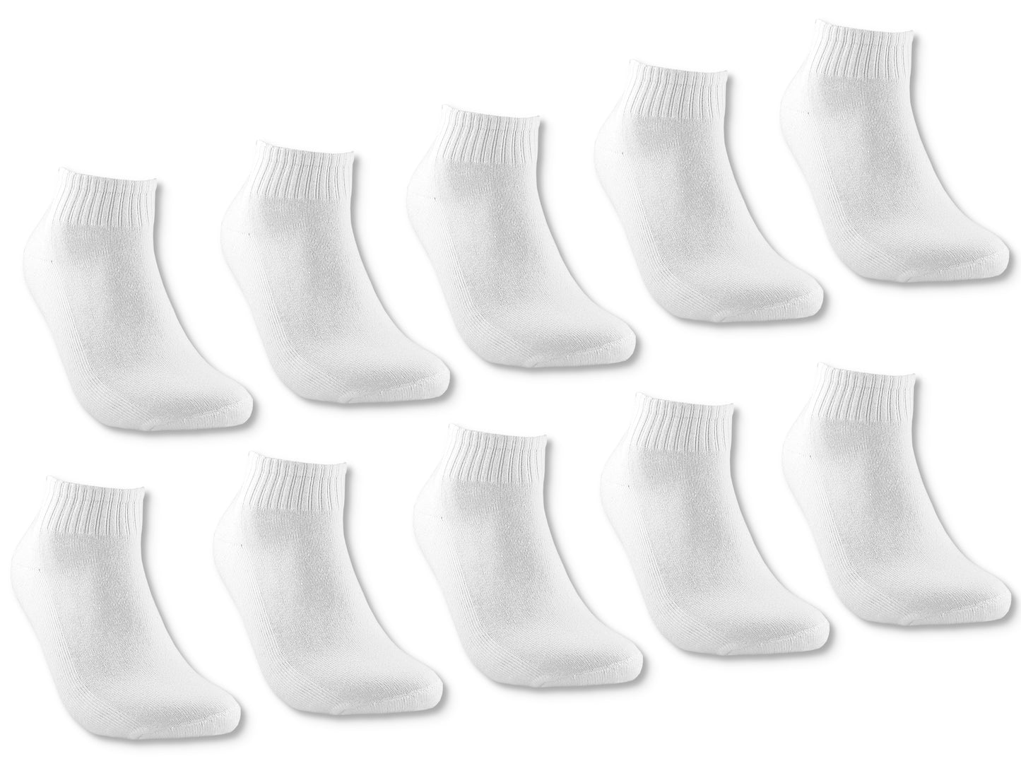 Sneakersocken von Trichter®| Kurzschafsocken Set mit Frotteesohle | 10 Paar | Herren und Damen | Halbsocken Knöchelsocken