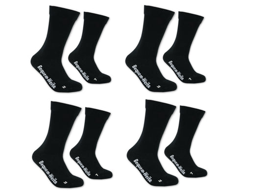 4 Paar Gesundheitssocken mit ABS für Diabetiker-Socken ohne Gummi-Bund für Herren & Damen | Extra weiter Schaft in breiter Trichterform Venenfreundlich