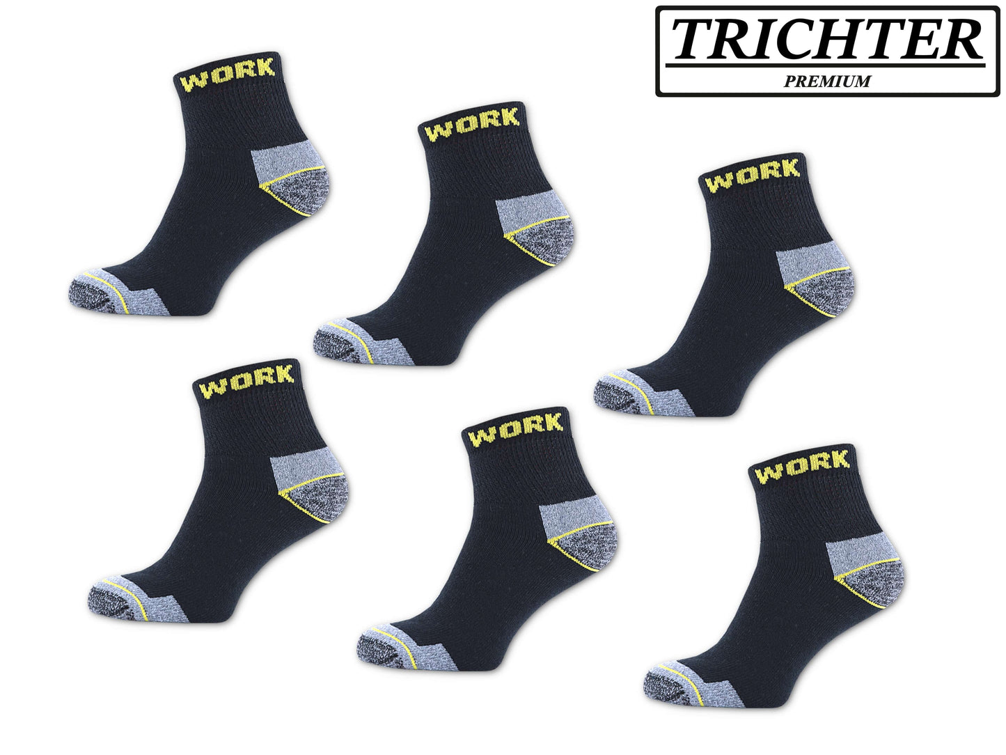 Arbeits Socken Herren Kurzsocken Funktionssocken halblang Trekking mit Vollfrottee kurze Strümpfe Quarter socks robust atmungsaktiv