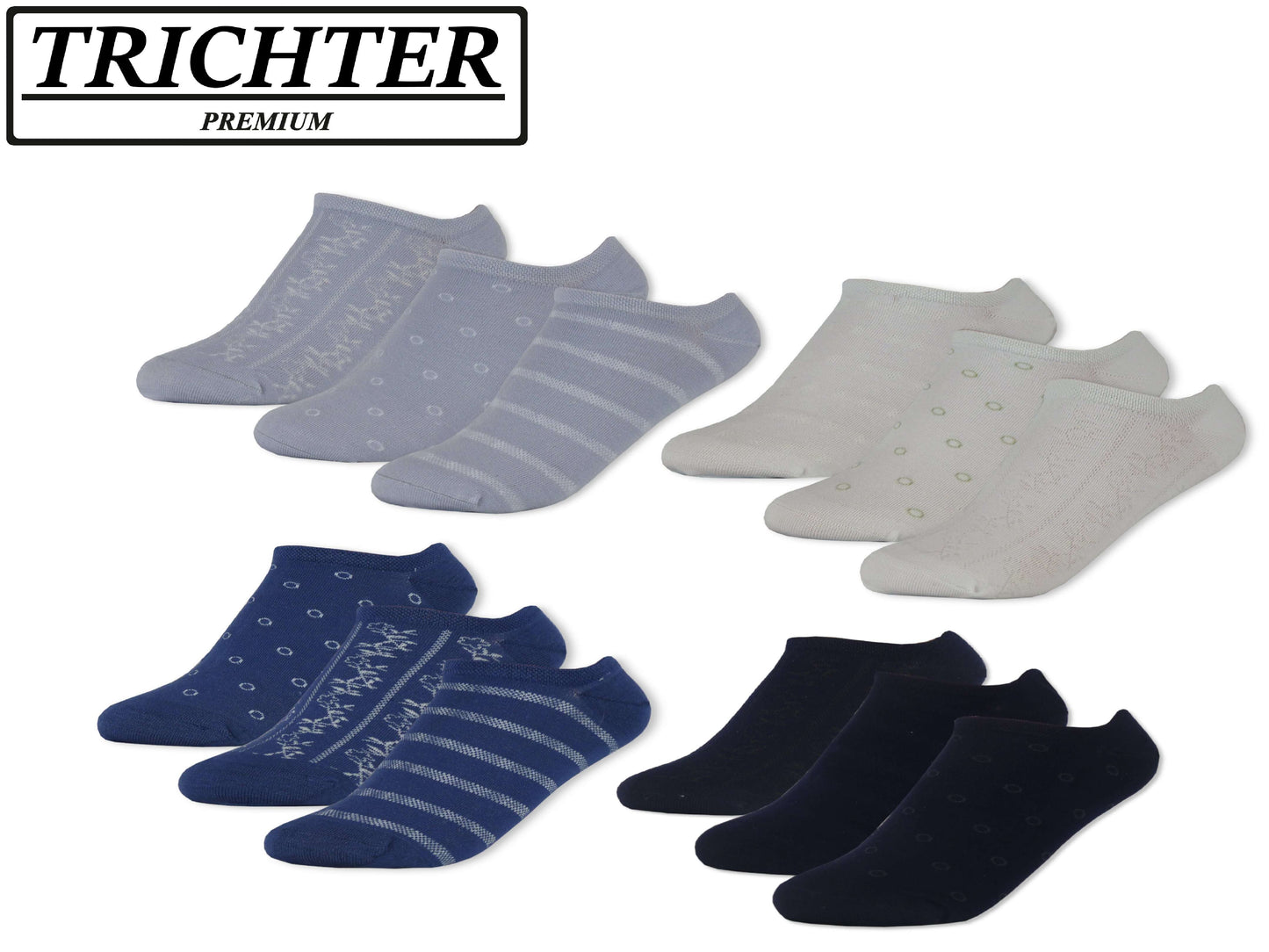 Sneaker-Socken Füßlinge Kurzsocken Damen Set Sport Arbeit Freizeit Funktion Bambus Sommer Leichte  trocken Joggen Büro Motiv