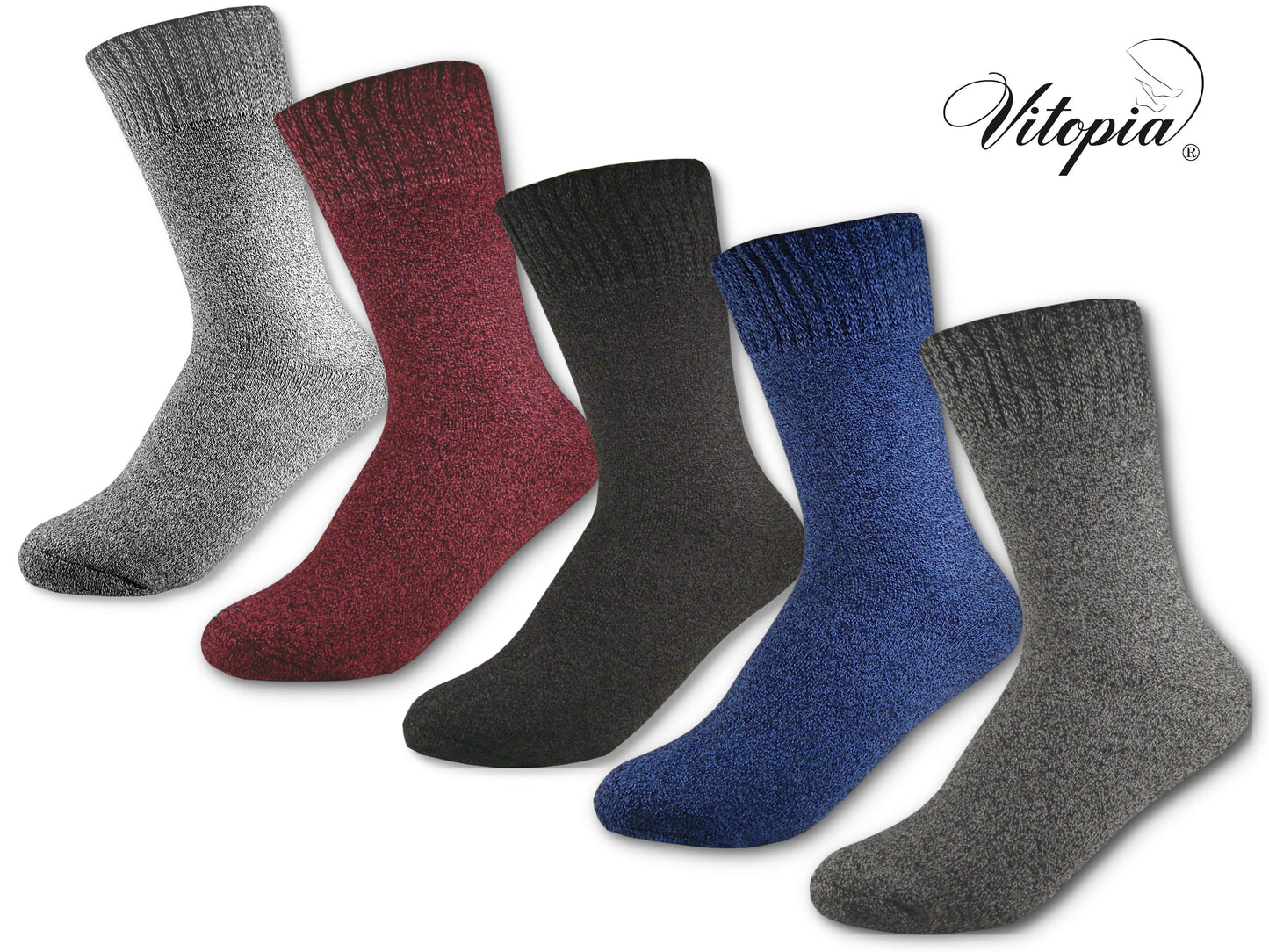 Vitopia®4 Paar Damen Winter Socken extra dick + warm Baumwolle - Damen Thermosocken - www.Socken-Center24.de