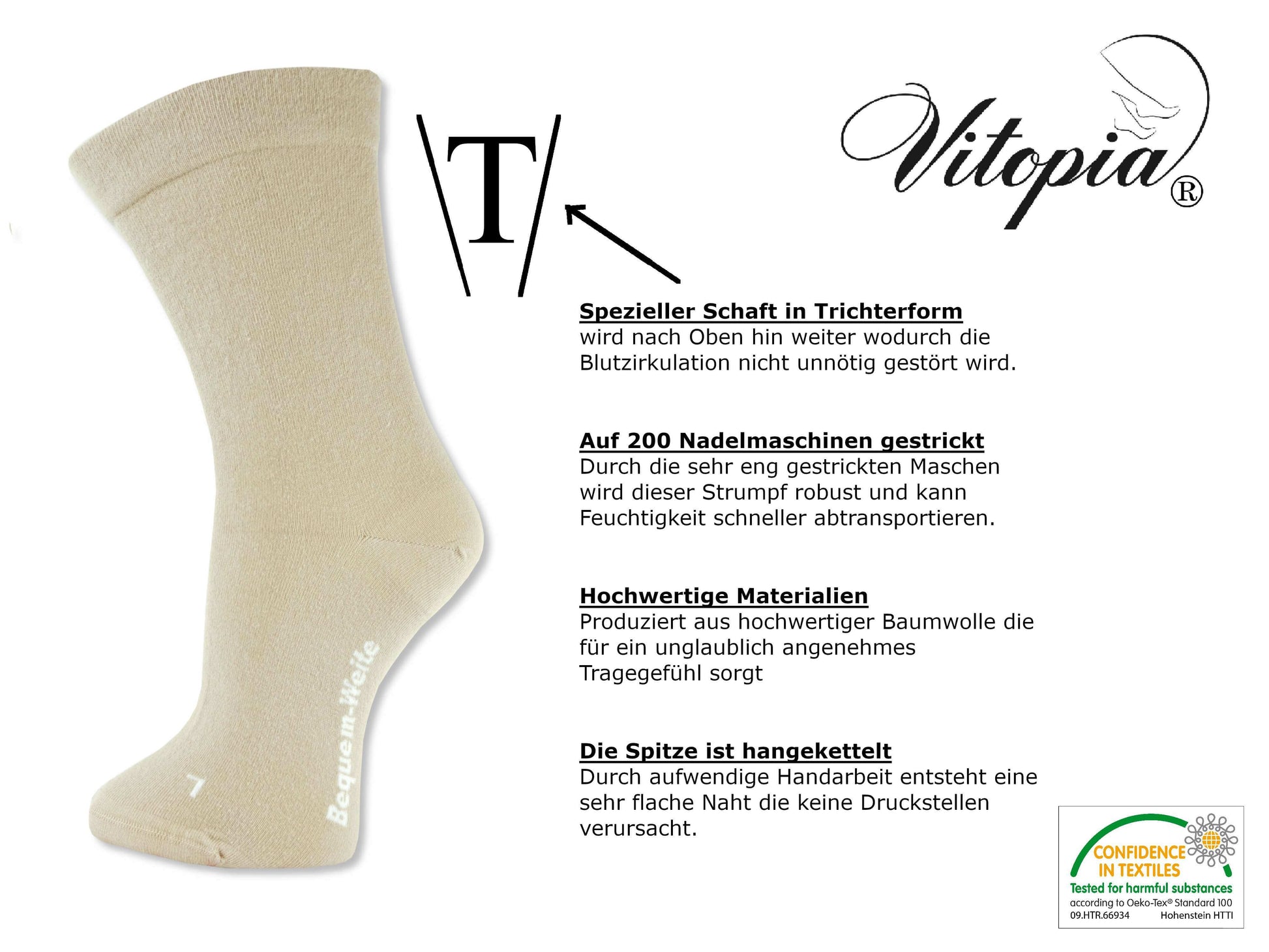 Gesundheitssocken für Diabetiker Vitopia® Herren & Damen