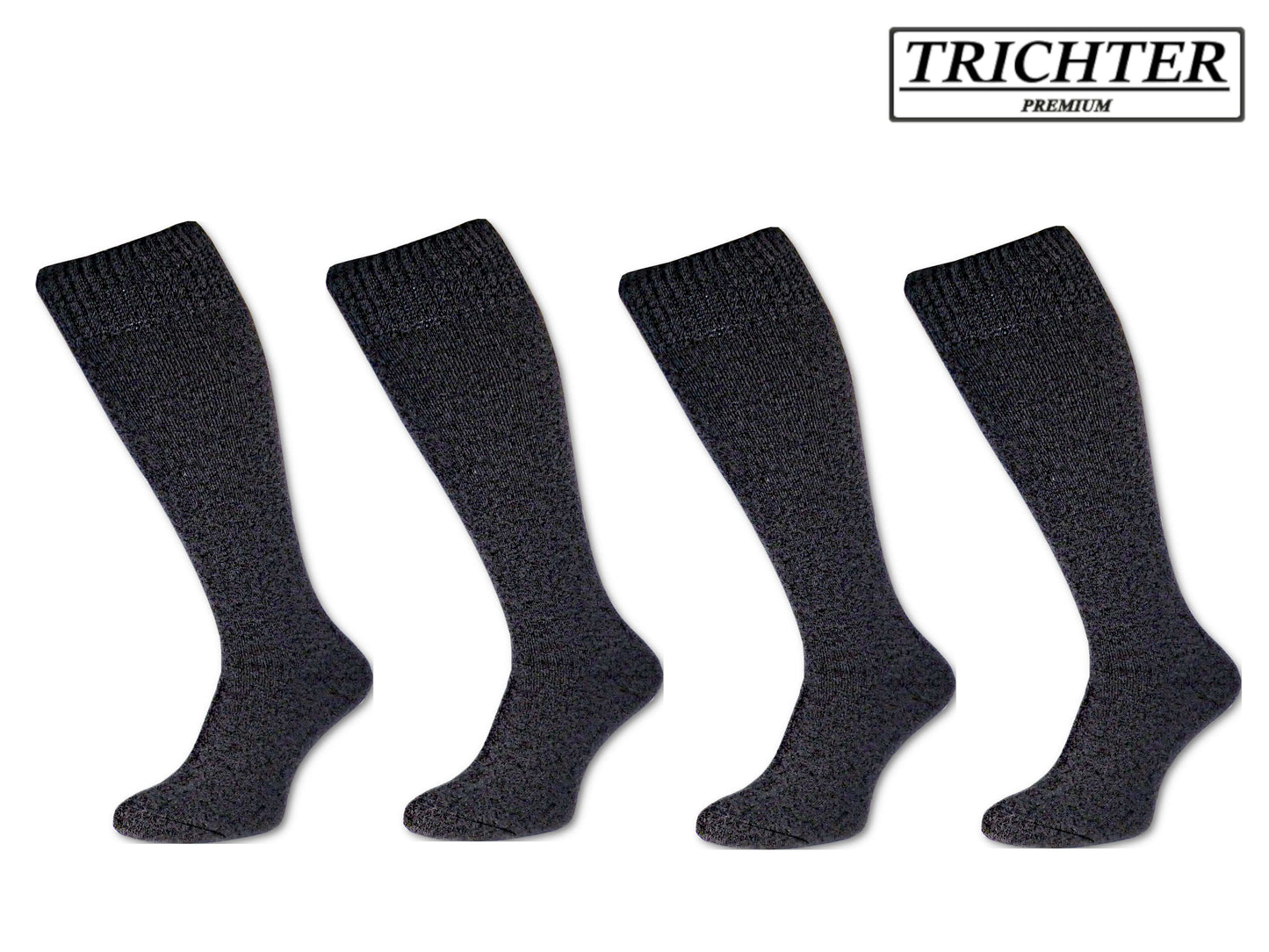 Trichter® 4 Paar Herren Winter Kniestrümpfe extra dick + warm - Herren Thermosocken Kniestrümpfe - www.Socken-Center24.de