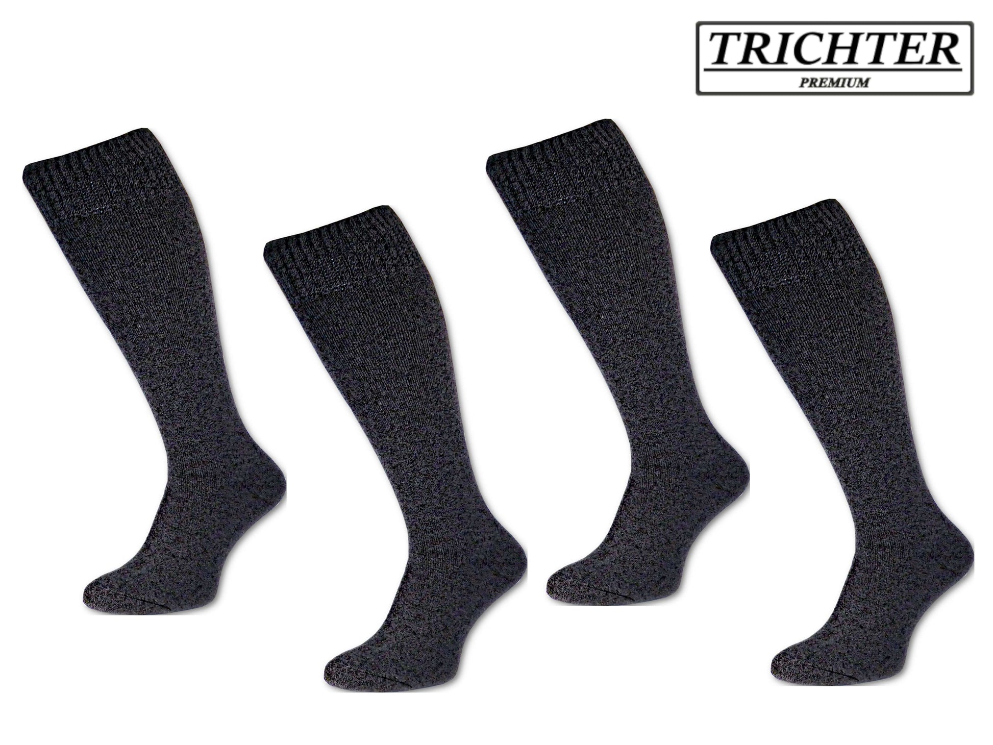 Trichter® 4 Paar Herren Winter Kniestrümpfe extra dick + warm - Herren Thermosocken Kniestrümpfe - www.Socken-Center24.de