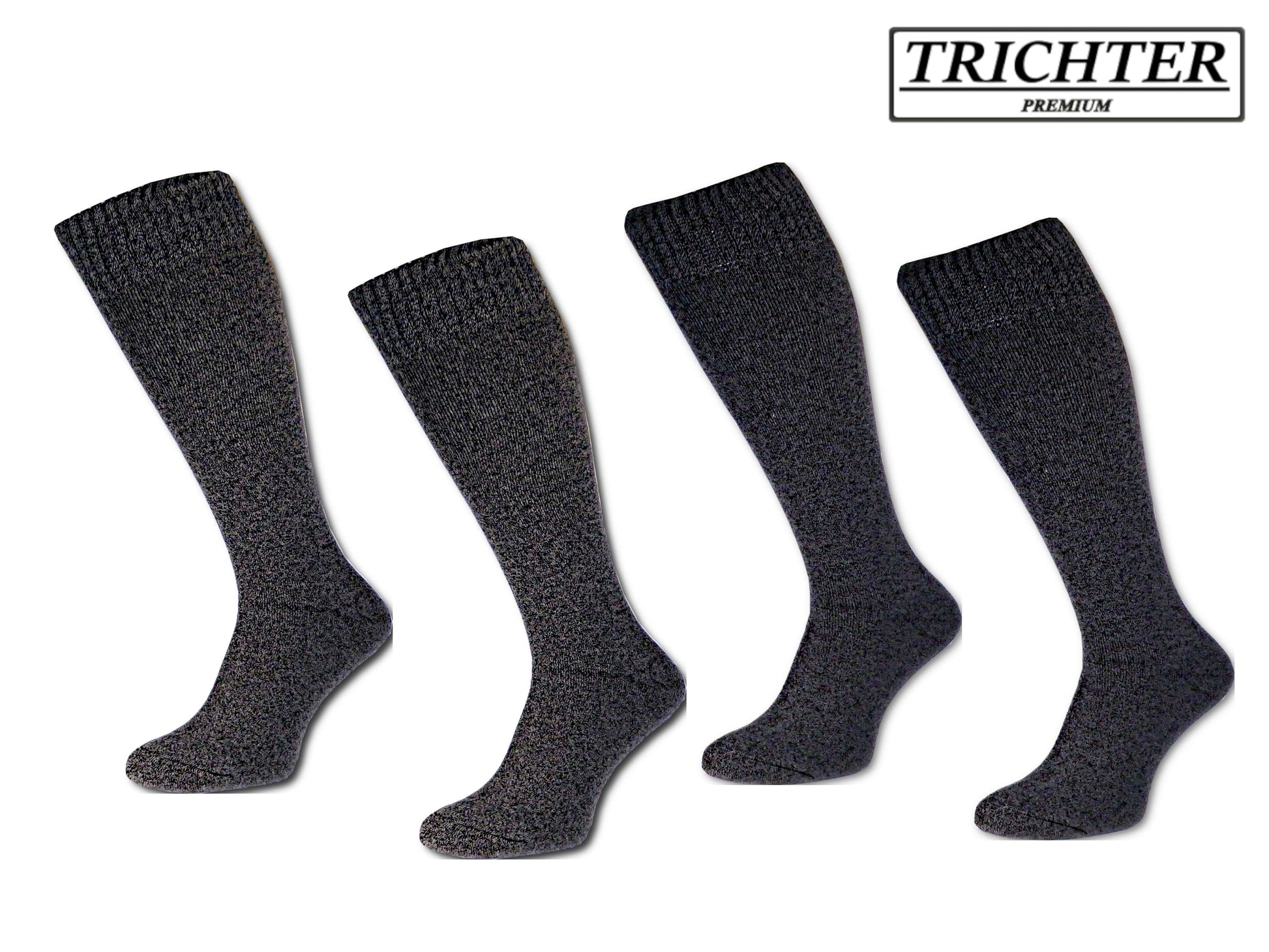Trichter® 4 Paar Herren Winter Kniestrümpfe extra dick + warm - Herren Thermosocken Kniestrümpfe - www.Socken-Center24.de