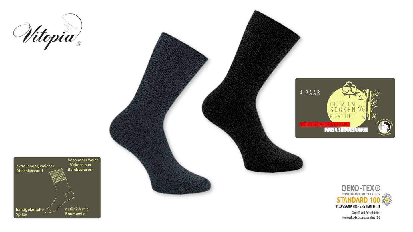 Diabetikersocken Gesundheitssocken ohne Gummi kein einschnüren Herren Strümpfe socken ohne venenfreundlich Abdrücke warm Thermo dick Winter